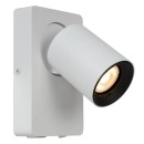 Lucide 09929/06/31 fali spotlámpa Nigel 1x5W | LED GU10 | 320lm | 3000K - az izzó a csomag tartalma, fehér, állítható, kapcsoló a lámpatesten