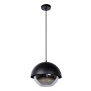 Lucide 10410/20/30 COOPER mennyezeti függőlámpa D300mm | 1xE27 - fekete, füstüveg
