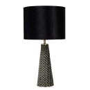 Lucide 10501/81/30 asztali kislámpa Extravaganza Velvet - 1x40W | E27 - fekete, fém, kábelkapcsoló