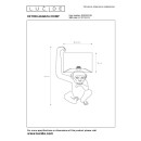 Lucide 10502/81/30 asztali kislámpa Extravaganza Chimp 1x40W | E14 - fekete, kábelkapcsoló