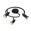Lucide 13955/03/30 CARO mennyezeti spotlámpa D310mm | 3xGU10 - fekete