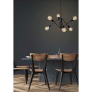 Lucide 21424/06/30 mennyezeti függőlámpa Lester 6x40W | E27 - fekete, szabályozható