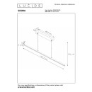 Lucide L234633630 LED mennyezeti függőlámpa SIGMA  | 36W integrált LED forrás | 2104lm | 2700K