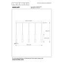 Lucide 24402/30/30 MARGARY mennyezeti függőlámpa LED 5x4,2W | 2300lm | 2700K - fekete