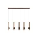Lucide 24402/30/96 MARGARY mennyezeti függőlámpa LED 5x4,2W | 2300lm | 2700K - kávé