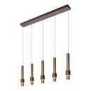 Lucide 24402/30/96 MARGARY mennyezeti függőlámpa LED 5x4,2W | 2300lm | 2700K - kávé