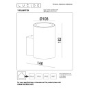 Lucide L278070130 kültéri fali lámpa VOLANTIS E27