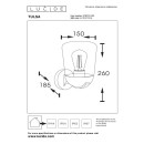 Lucide L278370130 kültéri fali lámpa TULSA E27