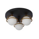 Lucide 30167/03/30 ISOBEL mennyezetre szerelhető lámpa D380mm 3xG9 | IP44 - fekete, opál