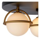 Lucide 30167/03/30 ISOBEL mennyezetre szerelhető lámpa D380mm 3xG9 | IP44 - fekete, opál
