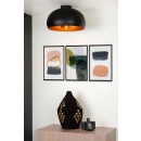 Lucide 30186/38/30 SHARAN mennyezetre szerelhető lámpa D380mm | 1xE27 - fekete, füstüveg