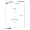 Lucide 30492/45/36 RAYCO mennyezeti függőlámpa D450mm | 1xE27 - szürke