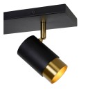 Lucide 35913/02/30 FLORIS mennyezeti spotlámpa D100mm | 2xGU10 - fekete, sárgaréz