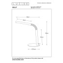 Lucide 36612/03/30 LED asztali lámpa Gilly 1x3W | 240lm | 2700K - fekete, kábelkapcsoló