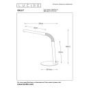 Lucide 36612/03/31 LED asztali lámpa Gilly 1x3W | 240lm | 2700K - fehér, kábelkapcsoló