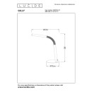 Lucide L366120431 LED asztali lámpa GILLY  | 3W integrált LED forrás | 290lm | 2700K
