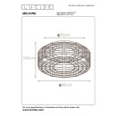 Lucide 45148/45/37 MELOPEE mennyezetre szerelhető lámpa D450mm | 1xE27 - türkiz