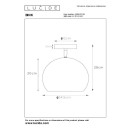 Lucide 45150/01/35 BINK mennyezeti függőlámpa D245mm | 1xE27 - kék