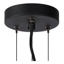 Lucide 45401/50/65 OLIVIA mennyezeti függőlámpa D400mm | 3xE27 - fekete, füstüveg