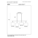 Lucide L454090438 mennyezeti függőlámpa MAYA  E27