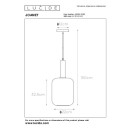 Lucide 45494/01/65 mennyezeti függőlámpa Joanet 1x40W | E27 - füstszürke, üveg