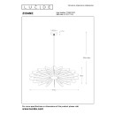 Lucide 77483/76/31 mennyezeti függőlámpa Zidane 1x15W | E27