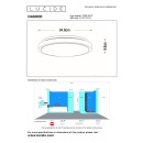Lucide L791103531 LED mennyezetre szerelhető lámpa DASHER  | 18W integrált LED forrás | 1150lm | 2700K