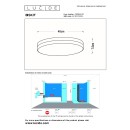 Lucide L791114031 LED mennyezetre szerelhető lámpa BISKIT  | 36W integrált LED forrás | 2050lm | 2700K