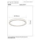 Lucide 79182/18/30 LED mennyezetre szerelhető lámpa Nuria 1x18W | 1440lm | 2700K - fekete, szabályozható