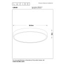 Lucide L791854031 LED mennyezetre szerelhető lámpa UNAR  | 24W integrált LED forrás | 1550lm | 2700K