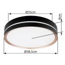 Globo 41759-24 LED mennyezeti lámpa Manni 1x24W | 1100lm | 2700-6500K - távirányítás, szabályozható, éjszakai üzemmód, memória funkció, fekete, bronz, fehér, opál
