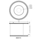 Globo MARSH 48041H LED mennyezeti függőlámpa | 54W LED | 2035lm