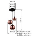 Globo 15548-3HG mennyezeti függőlámpa MAXY  E27