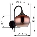 Globo 15548WG fali lámpa MAXY  E27