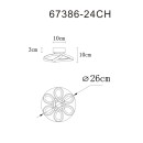 Globo MELISAND 67386-24CH LED mennyezetre szerelhető lámpa | 24W LED | 1512lm