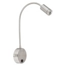 Globo 57311N LED fali lámpa Milly 1x3W | 180lm | 3000K - kapcsoló a lámpatesten, nikkel