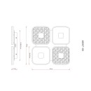 Globo 48097-60 LED mennyezetre szerelhető lámpa MOSAIKO | 55W integrált LED forrás | 2855lm | 2700-6000K