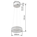 Globo 67162-30 LED mennyezeti függőlámpa MUCKY  | 30W integrált LED forrás | 1920lm | 2700-6000K