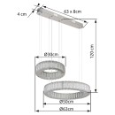 Globo 67162-80 LED mennyezeti függőlámpa MUCKY  | 80W integrált LED forrás | 4405lm | 2700-6000K