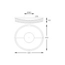 Zuma Line 003064-028427 LED mennyezetre szerelhető lámpa GANO integrált LED forrás