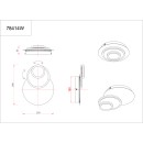 Globo 78414W LED fali lámpa ODONELL  | 20W integrált LED forrás | 1490lm | 3000K