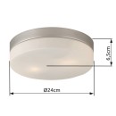 Globo 48402 mennyezeti lámpa Opal 2x60W | E27 - matt nikkel, opál