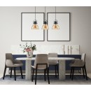 Italux PND-22371-3-BK+AMB mennyezeti függőlámpa Darlena E27