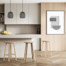 Italux PND-28612-BK-SG mennyezeti függőlámpa Amiria E27