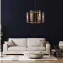 Italux PND-31186-6A-ABR mennyezeti függőlámpa Aspen E14