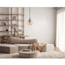 Italux PND-31882-1-GD-AMB mennyezeti függőlámpa Fanda | 40W E27 | aranyszínű | rózsaszín