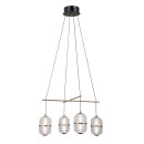 Italux PND-34375-4-BK LED mennyezeti függőlámpa Alani | 24W LED | 1931lm | 3000K