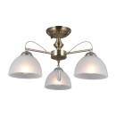 Italux PND-40623-3-AB mennyezetre szerelhető lámpa Moreti | 40W E27 | sárgaréz | opál