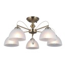 Italux 5906630854486 mennyezetre szerelhető lámpa Moreti | 40W E27 | sárgaréz | opál