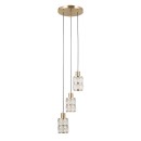 Italux PND-40668-3-HBR mennyezeti függőlámpa Alma E27
